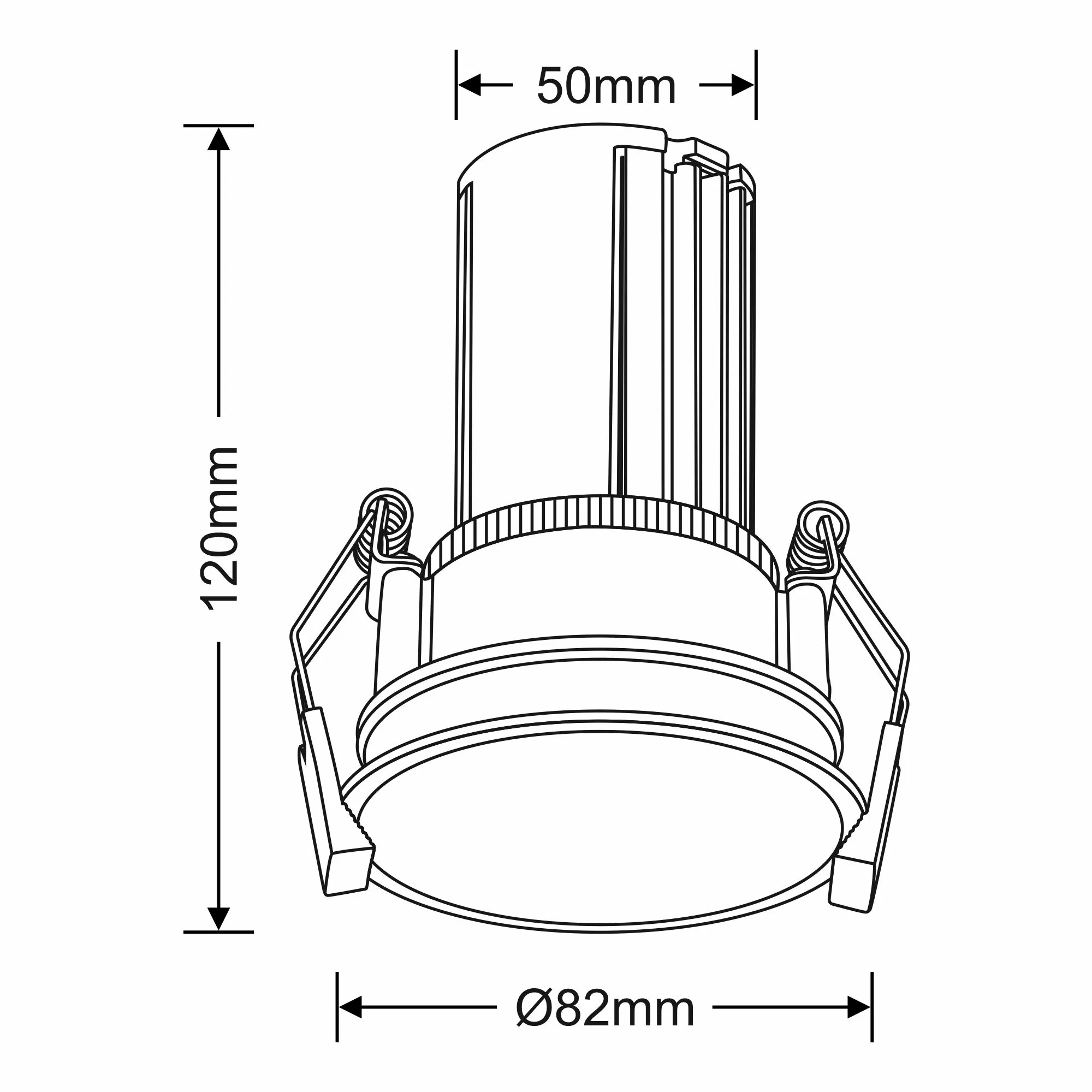 Bania 10 Tridonic Powered 10W 2700K 710lm 36° CRI>90 LED Engine White Fixed Recessed Spotlight, Inner Glass cover, IP65 DM200720  Dlux Bania 10 IP65
